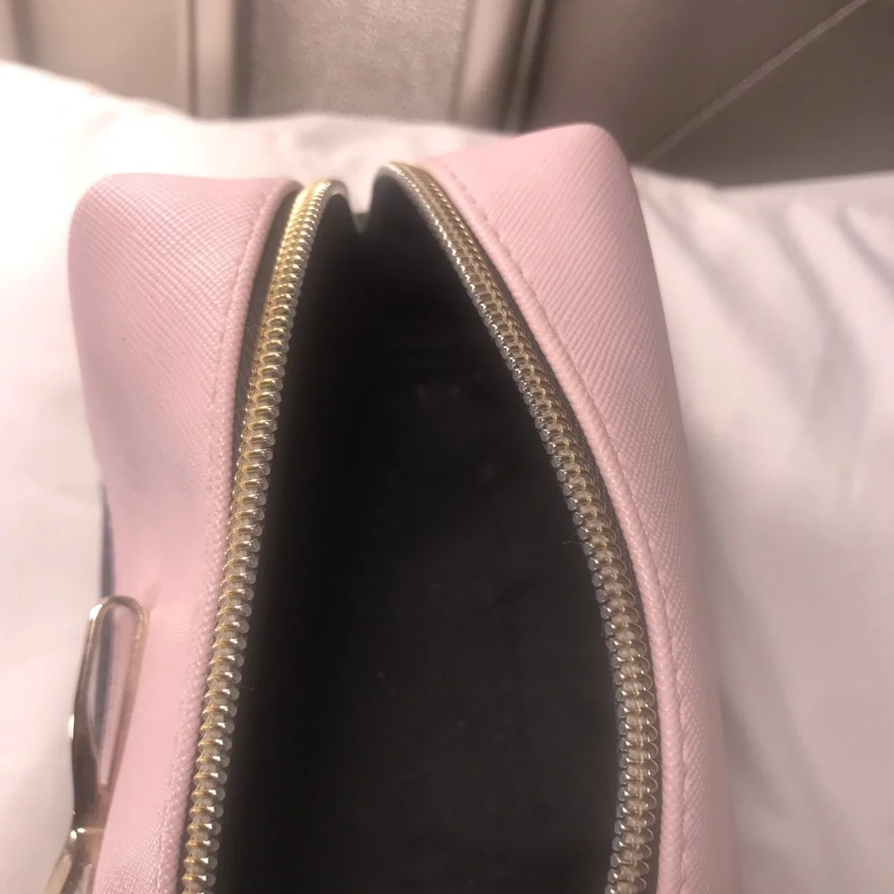 Victoria's Secret Pink and Black Bow Cosmetic Pouch